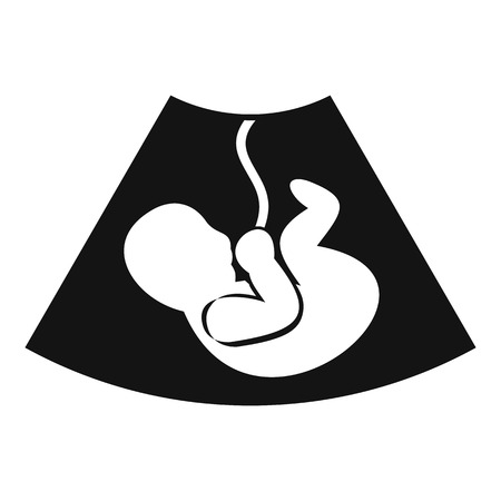 Ultrasound fetus icon in simple style on a white background vector illustrationのイラスト素材