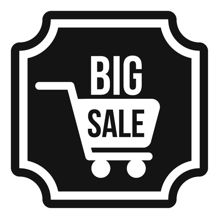 Big sale sticker icon in simple style on a white background vector illustrationのイラスト素材