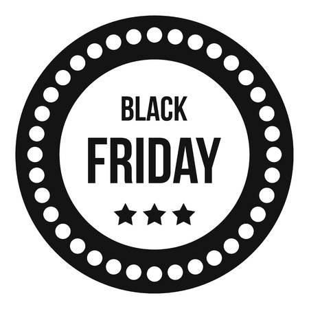 Black Friday sticker icon in simple style on a white background vector illustrationのイラスト素材