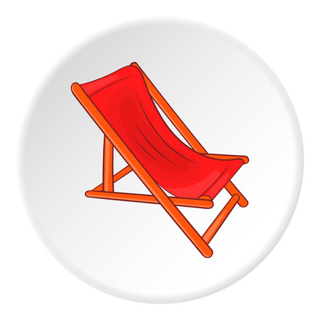 Lounger icon. Cartoon illustration of lounger vector icon for webのイラスト素材