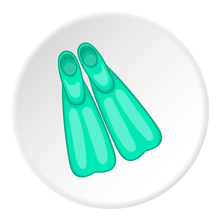 Flippers for diving icon. Cartoon illustration of flippers for diving vector icon for webのイラスト素材