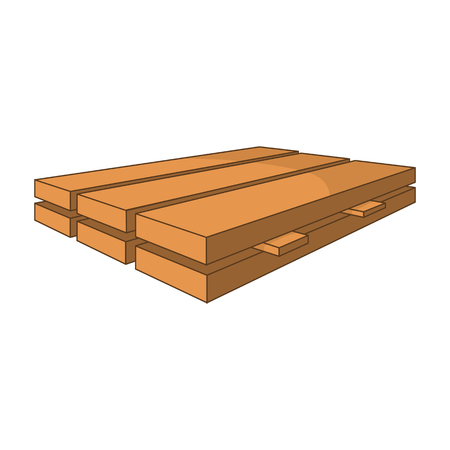 Wood boards icon. Cartoon illustration of boards vector icon for web designのイラスト素材