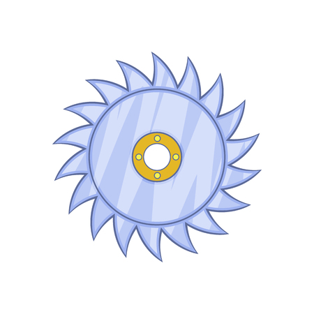 Circular saw blade icon. Cartoon illustration of blade vector icon for web designのイラスト素材