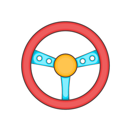 Game steering wheel icon. Cartoon illustration of wheel vector icon for web designのイラスト素材