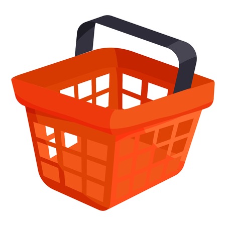 Shopping basket icon. Cartoon illustration of shopping basket vector icon for web.のイラスト素材