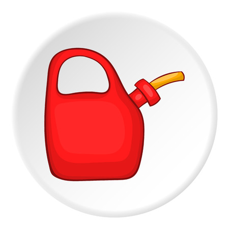 Plastic canister of gasoline icon. Cartoon illustration of plastic canister of gasoline vector icon for webのイラスト素材