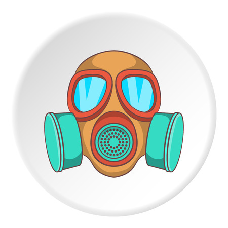 Gas mask icon. Cartoon illustration of gas mask vector icon for webのイラスト素材