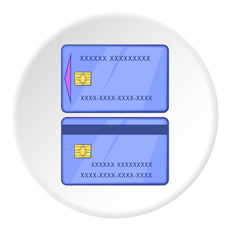 Credit card icon. Cartoon illustration of credit card vector icon for webのイラスト素材
