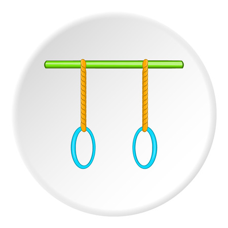 Athletic rings icon. Cartoon illustration of athletic rings vector icon for webのイラスト素材