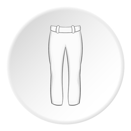 White baseball player pants icon.  illustration of White baseball player pants vector icon for webのイラスト素材