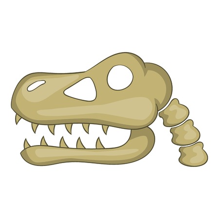 Dinosaur skull icon. Cartoon illustration of dinosaur skull vector icon for webのイラスト素材