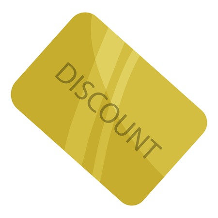 Discount card icon. Cartoon illustration of discount card vector icon for webのイラスト素材