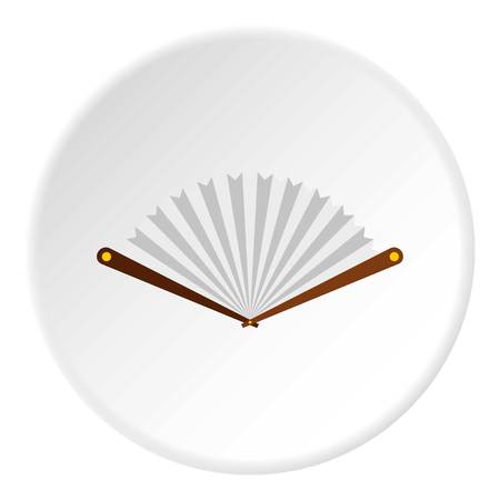Korean fan icon. Flat illustration of fan vector icon for web designのイラスト素材