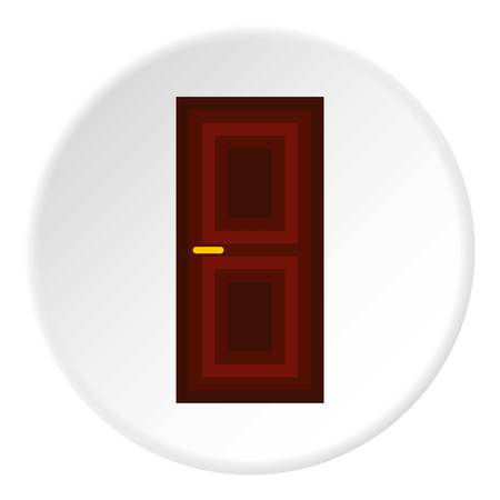 Wooden interior door icon. Flat illustration of wooden interior door vector icon for webのイラスト素材