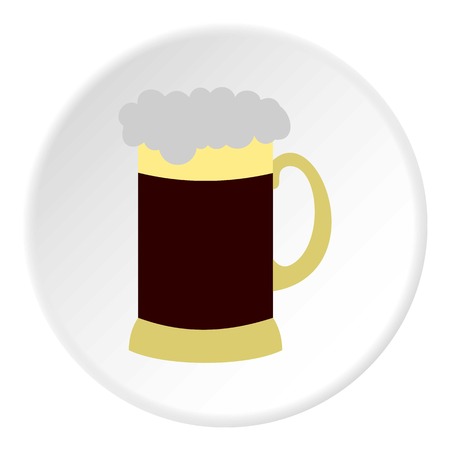 Glass of beer icon. Flat illustration of glass of beer vector icon for webのイラスト素材