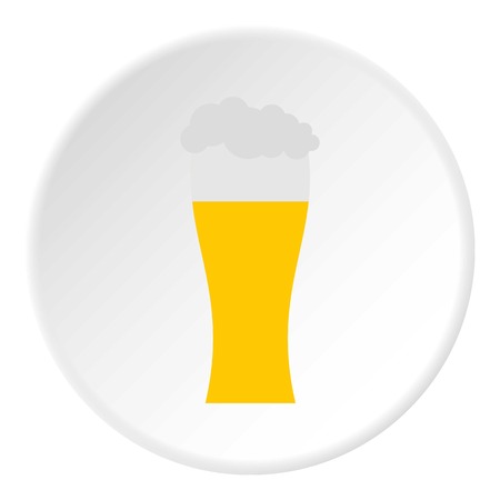 Glass of beer icon. Flat illustration of glass of beer vector icon for webのイラスト素材