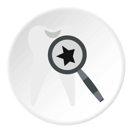 Inspection of tooth icon. Flat illustration of inspection of tooth vector icon for webのイラスト素材
