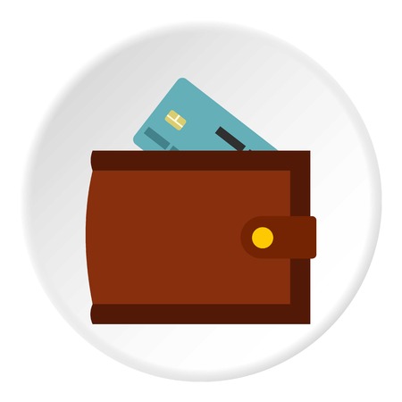 Wallet card icon. Flat illustration of wallet card vector icon for webのイラスト素材