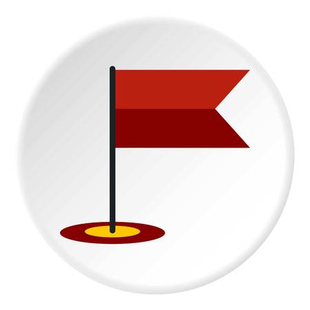 Flag in GPS icon. Flat illustration of flag in GPS vector icon for webのイラスト素材