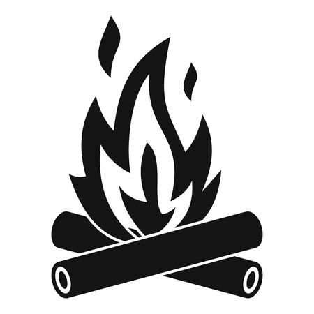 Campfire icon. Simple illustration of campfire vector icon for webのイラスト素材