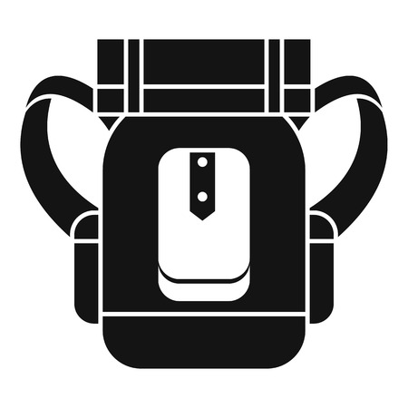 Tourist backpack icon. Simple illustration of tourist backpack vector icon for webのイラスト素材
