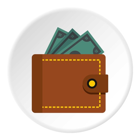 Wallet icon. Flat illustration of wallet vector icon for web designのイラスト素材