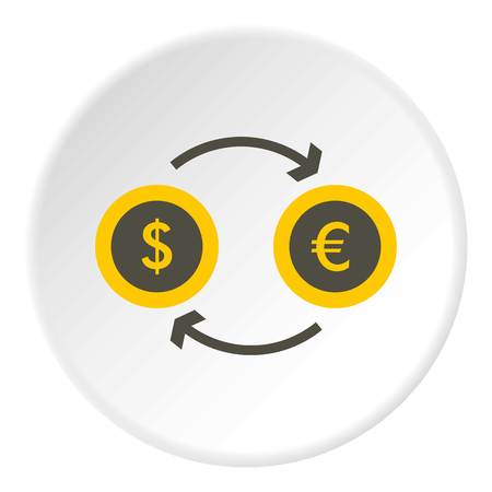 Money exchange icon. Flat illustration of money exchange vector icon for webのイラスト素材