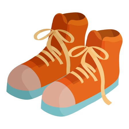 Pair of boots icon. Cartoon illustration of pair of boots vector icon for webのイラスト素材