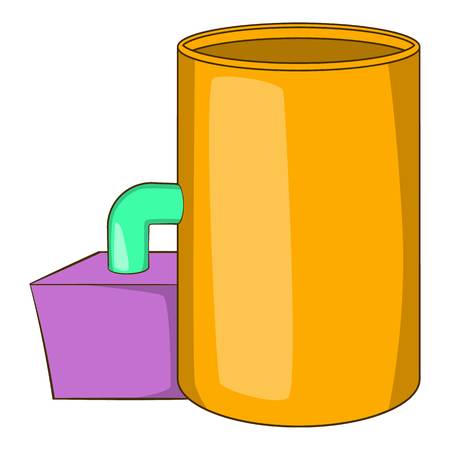 Tank and pipe icon. Cartoon illustration of tank and pipe vector icon for webのイラスト素材