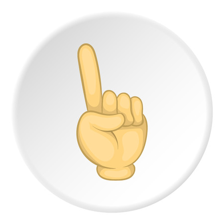 Forefinger up gesture icon. Cartoon illustration of forefinger up gesture vector icon for webのイラスト素材