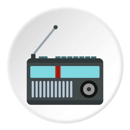 Retro radio icon. Flat illustration of radio vector icon for web designのイラスト素材