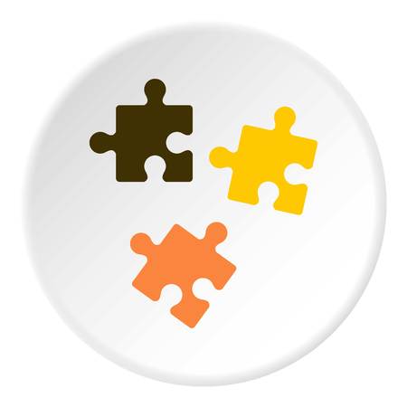 Three puzzle icon. Flat illustration of three puzzle vector icon for webのイラスト素材