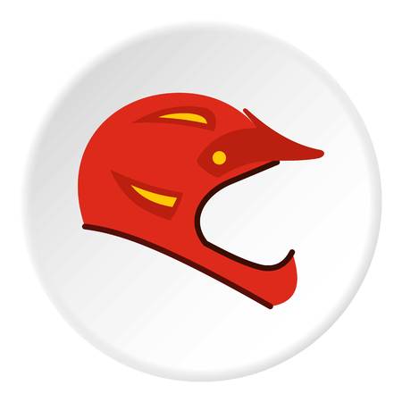 Helmet for motorcyclist icon. Flat illustration of helmet for motorcyclist vector icon for webのイラスト素材