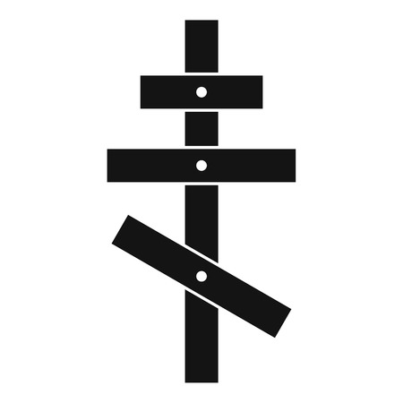 Orthodox cross icon. Simple illustration of orthodox cross vector icon for webのイラスト素材