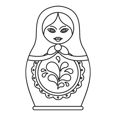 Russian nesting doll icon. Outline illustration of russian nesting doll vector icon for webのイラスト素材