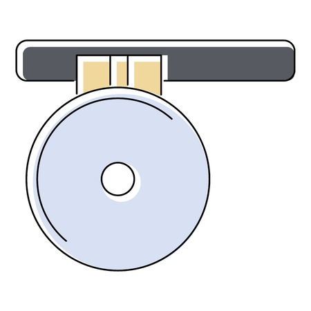 Headlamp reflector icon. Flat illustration of headlamp reflector vector icon for web isolated on white backgroundのイラスト素材