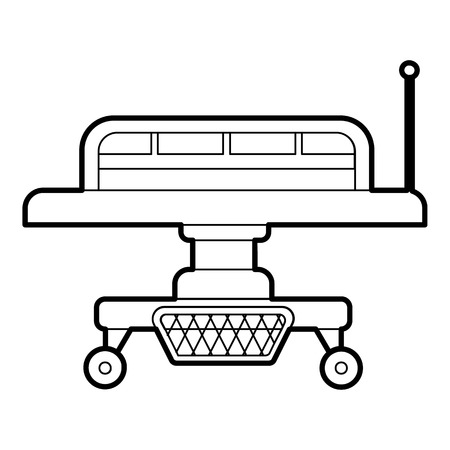 Medical bed icon. Outline illustration of medical bed vector icon for webのイラスト素材