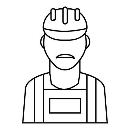 Employee oil industry icon. Outline illustration of employee oil industry vector icon for webのイラスト素材