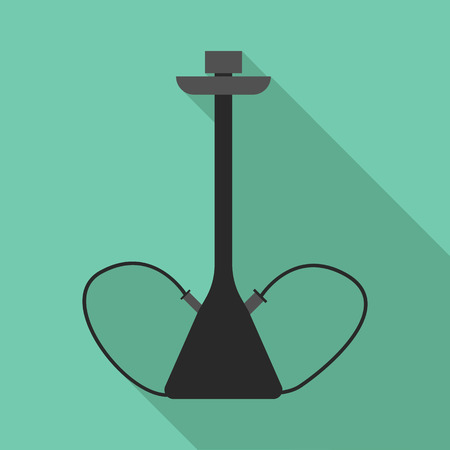 Hookah icon. Flat illustration of hookah vector icon for web