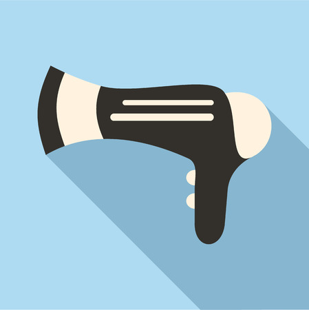 Hairdryer icon. Flat illustration of hairdryer vector icon for webのイラスト素材