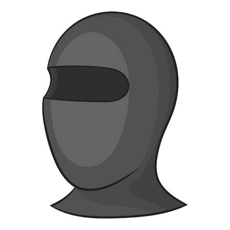 Balaclava icon. Gray monochrome illustration of balaclava vector icon for webのイラスト素材