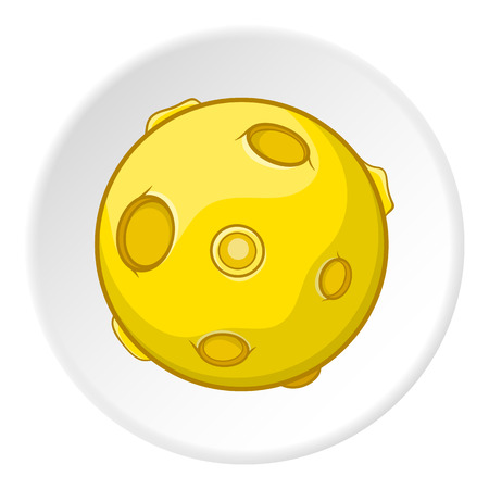 Moon icon. Cartoon illustration of moon vector icon for webのイラスト素材