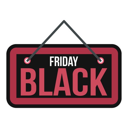Black Friday sale signboard icon. Flat illustration of Black Friday sale vector icon for web designのイラスト素材