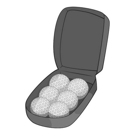 Bag for golf balls icon. Gray monochrome illustration of bag for golf balls vector icon for webのイラスト素材