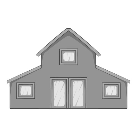 House icon. Gray monochrome illustration of house vector icon for webのイラスト素材