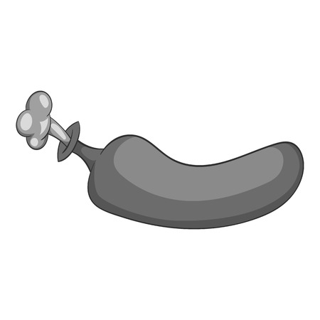 Whoopee cushion icon. Gray monochrome illustration of whoopee cushion vector icon for webのイラスト素材