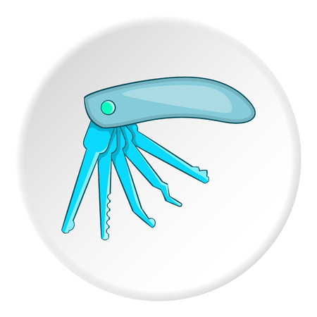 Folding knife icon. Cartoon illustration of folding knife vector icon for webのイラスト素材