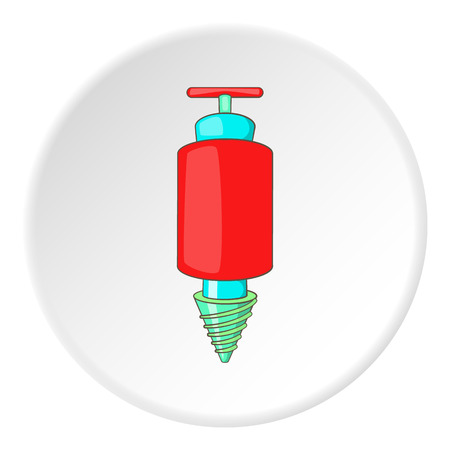 Jackhammer icon. Cartoon illustration of jackhammer vector icon for webのイラスト素材