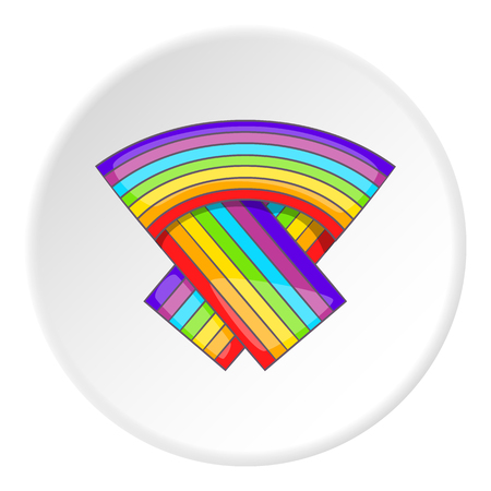 LGBT flag icon. Cartoon illustration of LGBT flag vector icon for webのイラスト素材