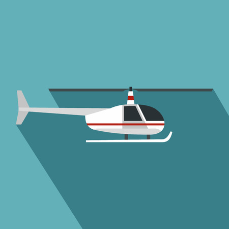 Helicopter icon. Flat illustration of helicopter vector icon for web designのイラスト素材